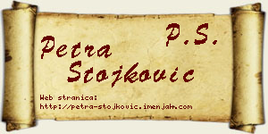 Petra Stojković vizit kartica